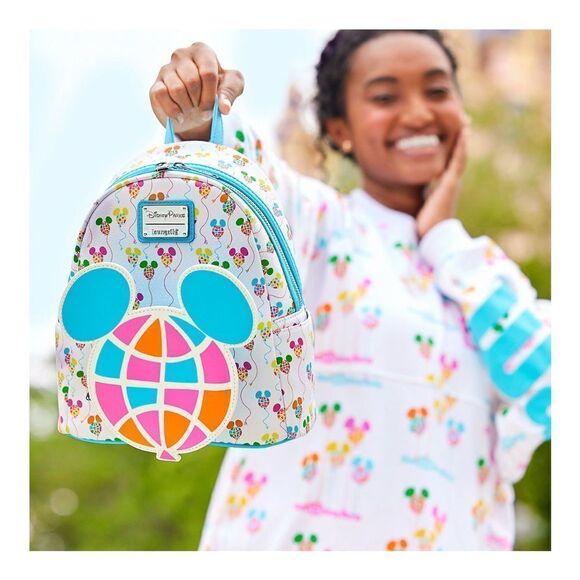 Loungefly X Disney Mickey Mouse Balloon 50th Anniversary Mini Backpack N… - Picture 2 of 7